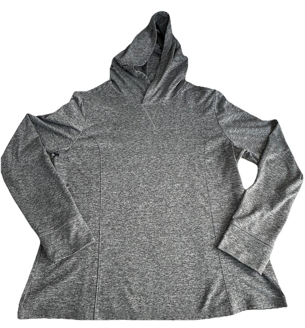 Stretch The Rules Women's Gray Tapered Fit Pullover Hoodie Stretch Large